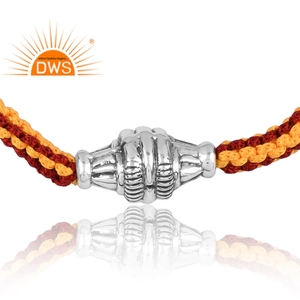 Pulsera Dori de algodón rojo de plata esterlina oxidada más vendida, fabricante de joyería personalizada - Product Image 2