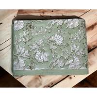 Nappe en coton 100% indien imprimée à la main, 150*220 cm, motif floral, linge de cuisine fait main pour la maison ou les hôtels, pour les mariages
