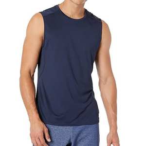 เสื้อแขนกุดสำหรับผู้ชายเสื้อออกกำลังกายแบบลำลองแขนกุดผ้าฝ้ายผสม - Product Image 4