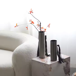 Florero de mesa de diseño geométrico dorado cepillado, florero decorativo elegante de latón, florero de Metal, decoración de boda, centro de mesa - Product Image 2