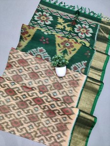 ส่าหรีผ้าฝ้ายผ้าไหม ikkat ที่สวยงาม - Product Image 6