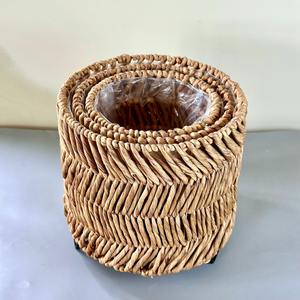 Decorative <b>flowers</b> and plants basket <b>planter</b> factory direct price natural water hyacinth <b>planters</b> - Product Image 5