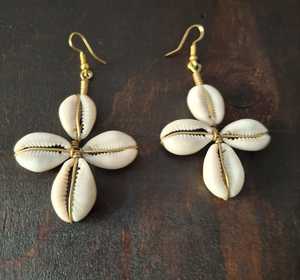 ต่างหูเปลือกหอยทำด้วยมือสไตล์ Boho ชายฝั่งทะเลสไตล์ชายหาดธรรมชาติน้ำหนักเบาออกแบบลายดอกไม้สำหรับผู้หญิงและเด็กผู้หญิง - Product Image 3