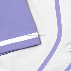 Wholesale OEM ODM <b>Men's</b> Fashionable Button Baseball Uniform Custom Sublimation Short Sleeve Blank Baseball Jersey Breathable - Product Image 3