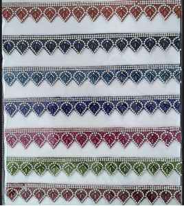 Encajes de Organza 100% Algodón Hechos a Medida, de una Sola Cara, Ecológicos, Bordados a Máquina, Varios Diseños, Siete Colores para - Product Image 3