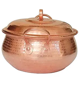 Copper Casserole pot double ear non-stick soup pot copper color stone pan hot pot and handmade use for sale