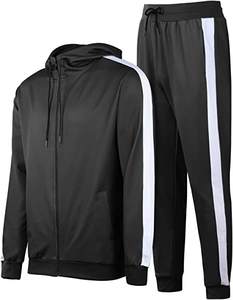 Ensemble de survêtement unisexe grande taille en molleton de coton et polyester de haute qualité, personnalisable, décontracté, uni, séchage rapide, pour homme - Product Image 2