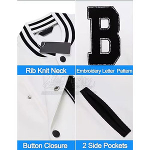 แจ็กเก็ตเลตเตอร์แมนระบายอากาศได้ดีแจ็กเก็ตฤดูหนาวมาใหม่ - Product Image 5