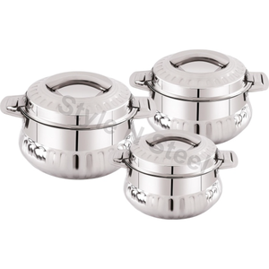 Ensemble de 6 casseroles à double paroi en acier inoxydable, lot de 6 casseroles à double paroi, ensemble de 6 casseroles à double paroi, vente en gros - Product Image 1