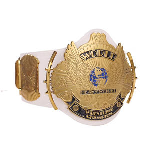 For Championship <b>Belt</b> Custom Design White Cowhide Leather <b>Gold</b> Plated Anti-Slip Training Professional High <b>Waist</b> Heavyweight - Product Image 3