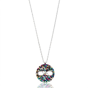 Mix Stone in Infinity Design Collier En Gros Turc Fait À La Main 925 Bijoux De Mode En Argent Sterling - Product Image 3