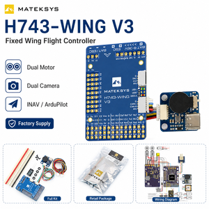 MatekSys H743 Wing V3 ชุดควบคุมการบินแบบปีกคงที่ มอเตอร์คู่ กล้องคู่ รองรับ CAN I2C UART สำหรับเครื่องบินบังคับวิทยุ RC UAV - Product Image 1