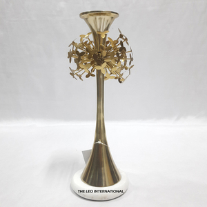 Porte-bougie en métal à thème doré, plaqué or, nouveau style, support pour une seule bougie, pour la maison, la villa, le dîner et la décoration de mariage - Product Image 6