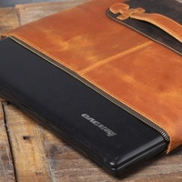 Housse mince en cuir véritable pour ordinateur portable Protégez votre ordinateur portable Mackbook Work Business, Housse de protection pour les voyages