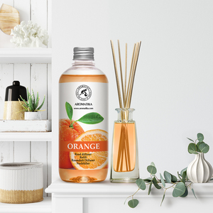 Recharge pour diffuseur d'arômes naturels Aromatika à l'orange, 500 ml, liquide, parfum d'ambiance longue durée, huile pour diffuseur à bâtonnets pour la maison et le bureau - Product Image 4