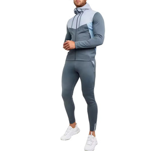 Survêtements de sport Slim Fit de grande taille 2 pièces pour hommes et femmes légers unisexes respirants pour l'hiver designs personnalisés avec fermeture à glissière intégrale - Product Image 1
