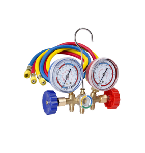 Manómetro para Aire Acondicionado R22 R410A R134a con Mangueras de 60 Pulgadas y Sistema de Válvulas de 4 Vías para Servicio Versátil de Aire Acondicionado - Product Image 1