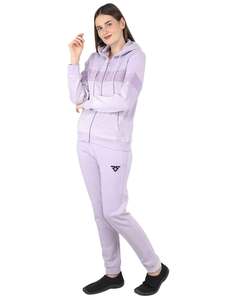 Survêtements de sport personnalisés pour femmes, en molleton de coton, avec sweat à capuche et pantalon. - Product Image 2