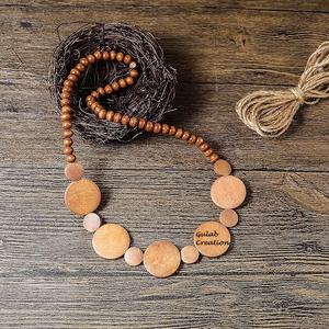 Collier de perles en bois massif naturel par ZAM ZAM IMPEX à un prix raisonnable - Product Image 1