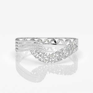 Pulsera Clásica de Plata de Ley con Diamantes de Moissanita y Múltiples Piedras, Colección de Brazaletes Elegantes - Product Image 3