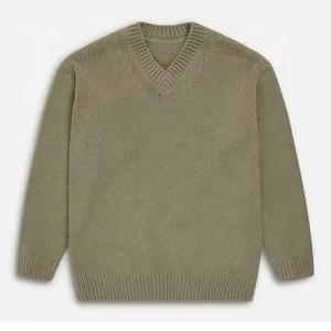 Pull cardigan à col en V pour homme en polyester/coton de haute qualité, doublure en laine gaufrée, anti-boulochage, manches longues, personnalisé pour l'hiver - Product Image 4