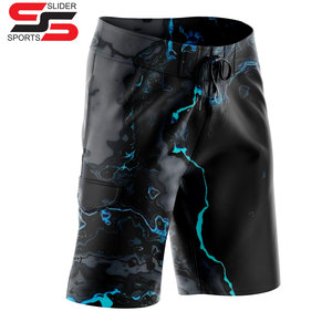 Nueva venta al por mayor verano liso secado rápido hombres tronco pantalones cortos Trackshorts Swimpant impresión natación tabla playa corto para hombres - Product Image 5