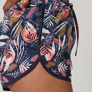 Shorts de Playa para Mujer, Cintura Alta, Elástica, 100% Algodón Ecológico, Secado Rápido, Cómodos, Transpirables, Casuales, para Verano - Product Image 5