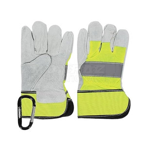 Guantes de trabajo de cuero Rigger Guantes de seguridad para manejo de aparejos Guantes duraderos de cuero de vaca Rigger - Product Image 1