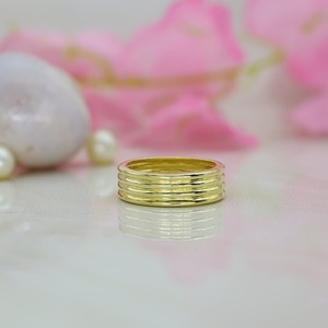 2025 bonne qualité 18K or Vermeil bande épaisse 925 argent Sterling Design minimaliste empilable Fine bijoux en gros pour les femmes - Product Image 2