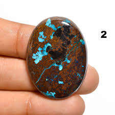 Cabujón de Cristal de Azurita Curativa - Cabujón de Piedra Suelta de Azurita Natural al por Mayor, 1 Pieza, Forma Ovalada - Product Image 2