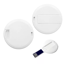 Memoria USB |   Memoria USB Circular en Forma de Tarjeta de Plástico |   Uso Promocional y Publicitario |   Almacenamiento Portátil - Product Image 1
