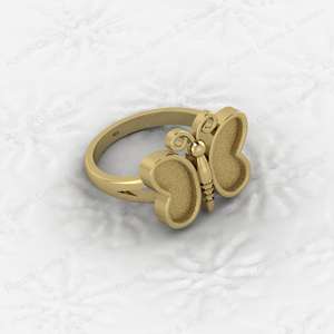 Base de Anillo de Plata de Ley 925 con Engaste de Bisel, Diseño de Mariposa, para Incrustaciones DIY, Joyería Conmemorativa - Product Image 5