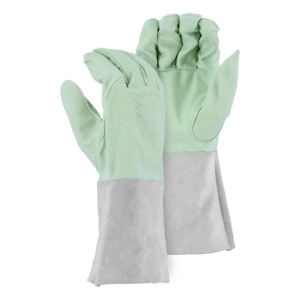 Guantes de Seguridad JNM SAFETY JNM-1225 de Cuero Vacuno Liso, con Puño de Seguridad, Resistentes al Calor, 11 oz de Grosor, 26 cm de Longitud, para Soldadura TIG - Product Image 6