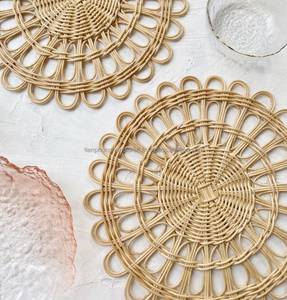 2023 nouveau napperon en rotin en osier de conception, assiette de chargeur en rotin, décor à la maison fabriqué au Vietnam - Product Image 6