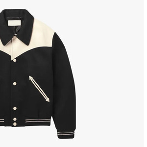 Veste de baseball en coton de style varsity avec des patchs en chenille de laine de haute qualité, sur mesure, aspect premium, impression en relief d'hiver - Product Image 2