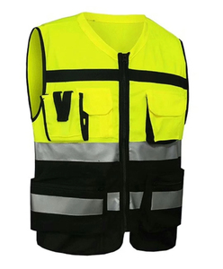 Chaleco de seguridad para hombre, chaleco de construcción con bolsillo para teléfono con costuras resistentes, chaqueta de topógrafo con tela reflectante - Product Image 3
