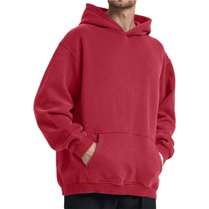 Nouveaux sweats à capuche en coton mélangé respirant à l'aspect délavé, design imprimé, sweats à capuche surdimensionnés pour hommes, sweats à capuche délavés à l'acide - Product Image 5
