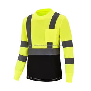 Maillot à manches longues haute visibilité pour homme, t-shirt de sécurité réfléchissant à manches longues - Product Image 2