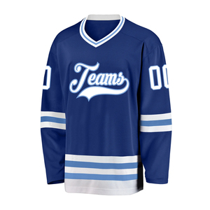 Vêtements de hockey sur glace unisexe de haute qualité Maillot de sublimation imprimé personnalisé Maille respirante Polyester-Maillot de hockey sur glace unisexe - Product Image 6