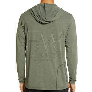 Best Selling Eco-Friendly Slim Fit Men's Pullover Hoodie <b>Snap</b> <b>Fastener</b> Customizable Size 100% Cotton Plain Design Winter Made - Product Image 3