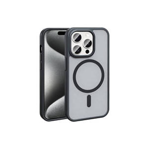 เน็ตซี่ ซาฟา ซิโอเคสสำหรับไอโฟน 15 โปรสำหรับแม็กเซฟ คอมแพติเบิล แมท แบล็คฝาหลังสีดำป้องกันโทรศัพท์สำหรับ 13 โปรแม็กซ์พลัส - Product Image 1