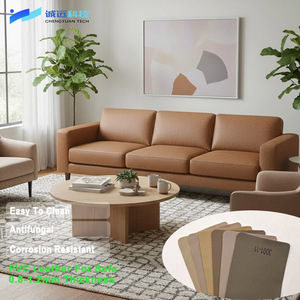 Tela de Cuero Sintético de PVC para Tapicería, Resistente al Desgaste y a los Arañazos de <span class=keywords><strong>Gatos</strong></span>, 0.9mm, 3001, Venta al Por Mayor - Product Image 1