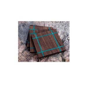 Sous-verre en bois et résine pour la maison, sous-verre rond fait à la main pour la cuisine et le dessus de table, taille personnalisée, vente en gros - Product Image 3