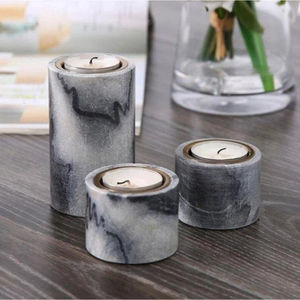 Portavelas de mármol blanco hecho a mano de calidad de lujo, portavelas decorativo de diseño de lujo para sala de estar al mejor precio - Product Image 3