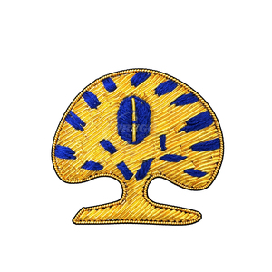 Parches bordados de hilo dorado con alambre de lingotes, hechos a mano, personalizados OEM, insignias de lujo 3D, pin de color sólido, distintivos para blazer, gorras y logotipos. - Product Image 4