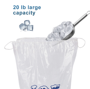 Factory-direct Wholesale Food Grade Durable Heavy Duty Drawstring <b>Clear</b> Poly Plastic Ice Cube <b>Bags</b> - Product Image 3