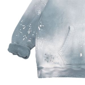Ropa de calle de alta calidad Sun Faded Wash Pullover Sudadera con capucha Logotipo personalizado Serigrafía Sudadera con capucha de gran tamaño para hombres - Product Image 6