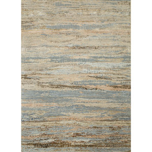 พรมขนสัตว์ผสมไหมไผ่สีน้ำตาลอ่อนนุ่มพิเศษ ลายแบบนามธรรม สำหรับตกแต่งบ้านและทางเดิน - พรมจาอีปุร์ รุ่น AU ลาย Chaos Theory - Product Image 1