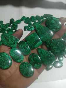 Cabujón de cuarzo malaquita natural, piedra preciosa suelta de tamaño personalizado para la fabricación de joyas, piedra verde no mejorada de alta calidad - Product Image 2