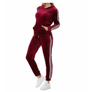 Chándal de mujer Slim Fit Gym Wear Chándales para mujer Conjunto de chándal Algodón Gimnasio y ropa informal Jersey con capucha Cómodo - Product Image 5